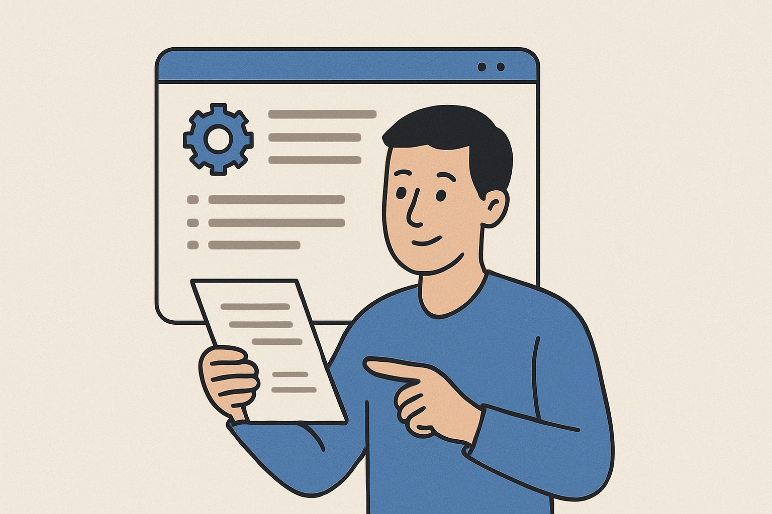 Illustration : accompagnement administratif par guides numériques